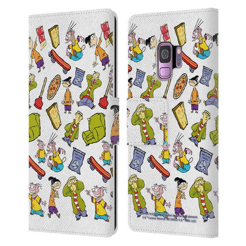Ed, Edd, n Eddy Graphics Icons Leather Book Wallet Case Cover For Samsung Galaxy S9