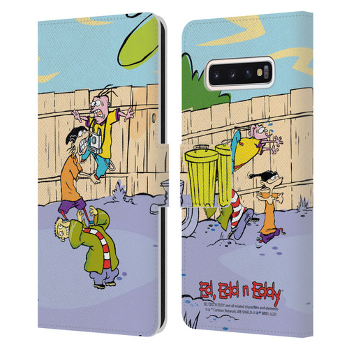 Ed, Edd, n Eddy Graphics Characters Leather Book Wallet Case Cover For Samsung Galaxy S10