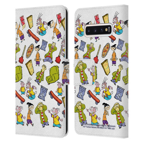 Ed, Edd, n Eddy Graphics Icons Leather Book Wallet Case Cover For Samsung Galaxy S10