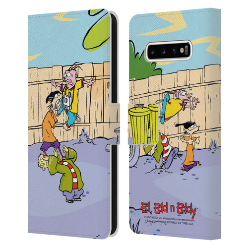 Ed, Edd, n Eddy Graphics Characters Leather Book Wallet Case Cover For Samsung Galaxy S10+ / S10 Plus