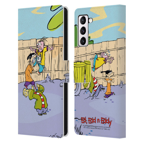 Ed, Edd, n Eddy Graphics Characters Leather Book Wallet Case Cover For Samsung Galaxy S21+ 5G