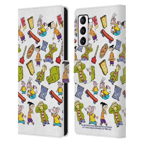 Ed, Edd, n Eddy Graphics Icons Leather Book Wallet Case Cover For Samsung Galaxy S21+ 5G