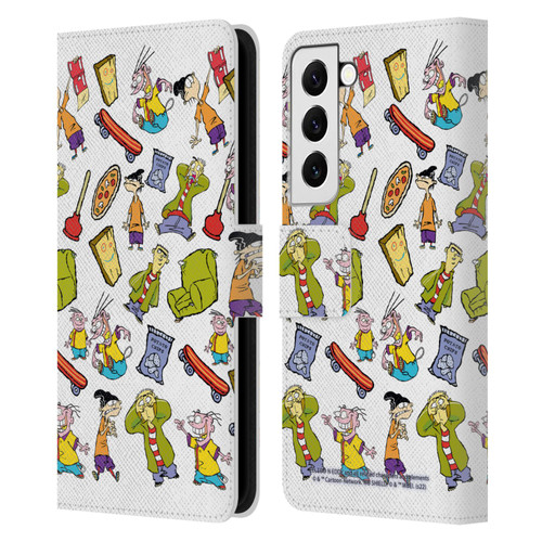 Ed, Edd, n Eddy Graphics Icons Leather Book Wallet Case Cover For Samsung Galaxy S22 5G