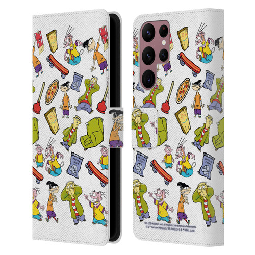 Ed, Edd, n Eddy Graphics Icons Leather Book Wallet Case Cover For Samsung Galaxy S22 Ultra 5G