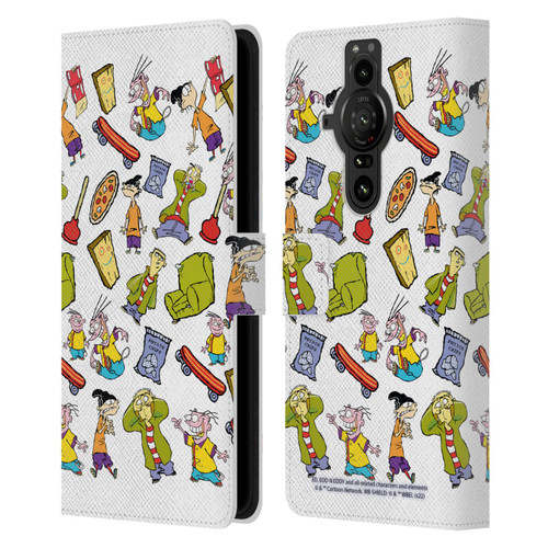 Ed, Edd, n Eddy Graphics Icons Leather Book Wallet Case Cover For Sony Xperia Pro-I