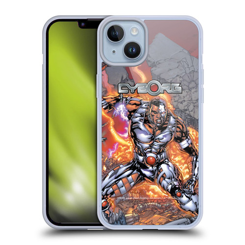 Cyborg DC Comics Fast Fashion Cover Soft Gel Case for Apple iPhone 14 Plus