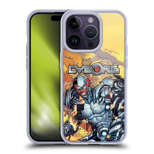 Cyborg DC Comics Fast Fashion Comic Soft Gel Case for Apple iPhone 14 Pro