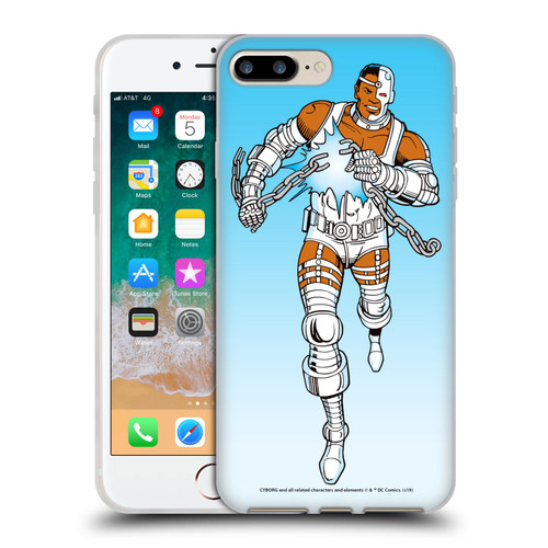 Cyborg DC Comics Fast Fashion Classic 2 Soft Gel Case for Apple iPhone 7 Plus / iPhone 8 Plus