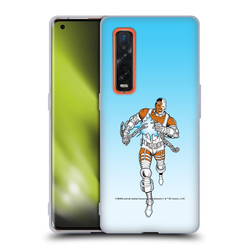 Cyborg DC Comics Fast Fashion Classic 2 Soft Gel Case for OPPO Find X2 Pro 5G