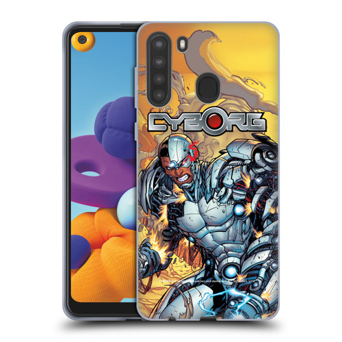 Cyborg DC Comics Fast Fashion Comic Soft Gel Case for Samsung Galaxy A21 (2020)