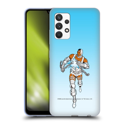 Cyborg DC Comics Fast Fashion Classic 2 Soft Gel Case for Samsung Galaxy A32 (2021)