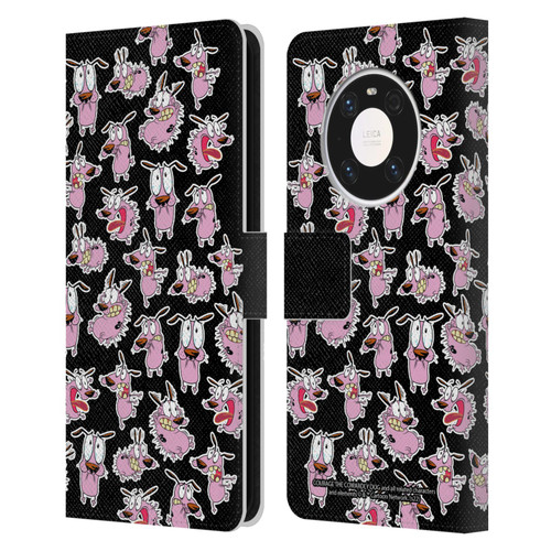 Courage The Cowardly Dog Graphics Pattern Leather Book Wallet Case Cover For Huawei Mate 40 Pro 5G
