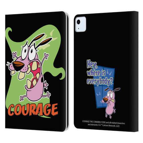 Courage The Cowardly Dog Graphics Character Art Leather Book Wallet Case Cover For Apple iPad Air 2020 / 2022