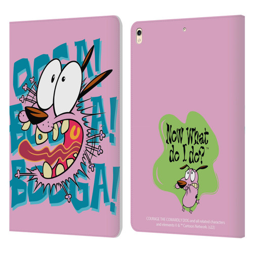Courage The Cowardly Dog Graphics Spooked Leather Book Wallet Case Cover For Apple iPad Pro 10.5 (2017)