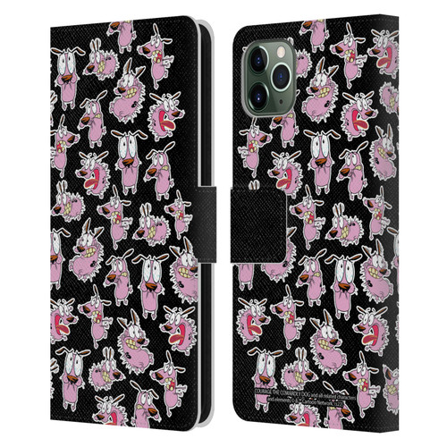 Courage The Cowardly Dog Graphics Pattern Leather Book Wallet Case Cover For Apple iPhone 11 Pro Max