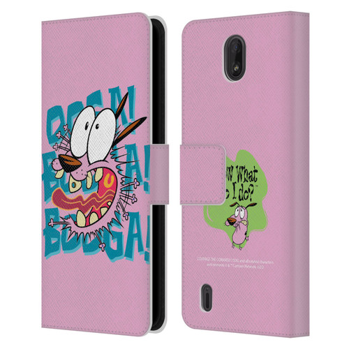 Courage The Cowardly Dog Graphics Spooked Leather Book Wallet Case Cover For Nokia C01 Plus/C1 2nd Edition