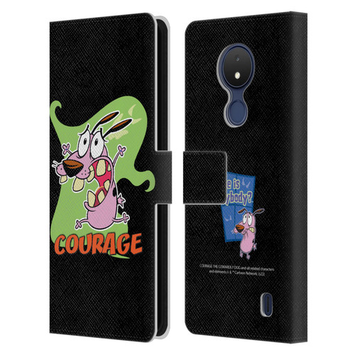 Courage The Cowardly Dog Graphics Character Art Leather Book Wallet Case Cover For Nokia C21