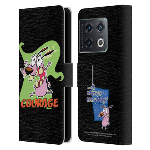 Courage The Cowardly Dog Graphics Character Art Leather Book Wallet Case Cover For OnePlus 10 Pro
