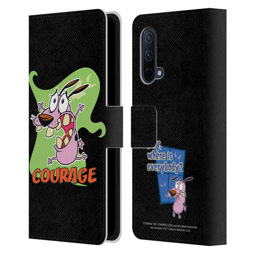 Courage The Cowardly Dog Graphics Character Art Leather Book Wallet Case Cover For OnePlus Nord CE 5G