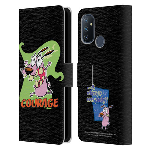 Courage The Cowardly Dog Graphics Character Art Leather Book Wallet Case Cover For OnePlus Nord N100