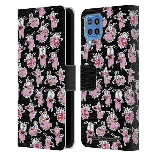 Courage The Cowardly Dog Graphics Pattern Leather Book Wallet Case Cover For Samsung Galaxy F22 (2021)