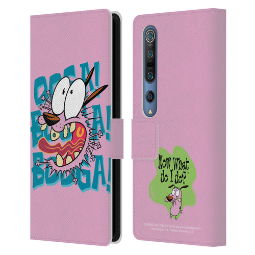 Courage The Cowardly Dog Graphics Spooked Leather Book Wallet Case Cover For Xiaomi Mi 10 5G / Mi 10 Pro 5G