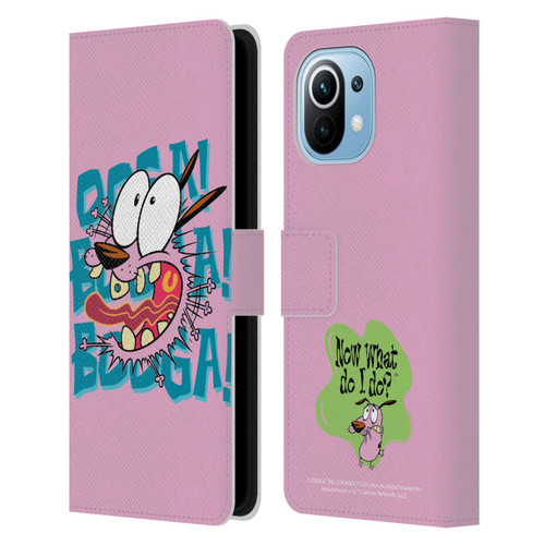 Courage The Cowardly Dog Graphics Spooked Leather Book Wallet Case Cover For Xiaomi Mi 11