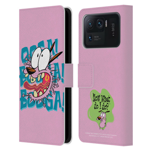 Courage The Cowardly Dog Graphics Spooked Leather Book Wallet Case Cover For Xiaomi Mi 11 Ultra
