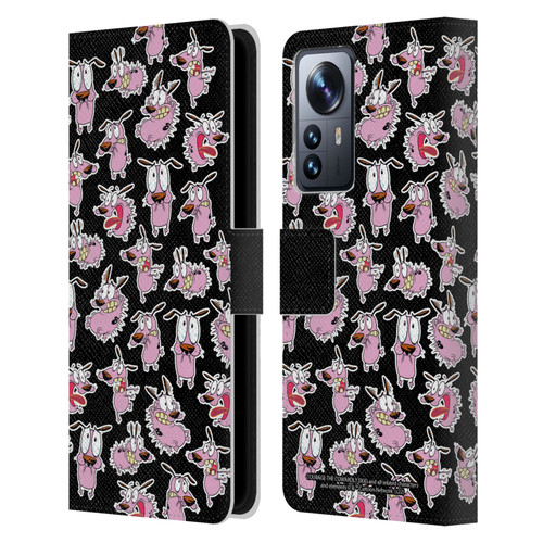Courage The Cowardly Dog Graphics Pattern Leather Book Wallet Case Cover For Xiaomi 12 Pro