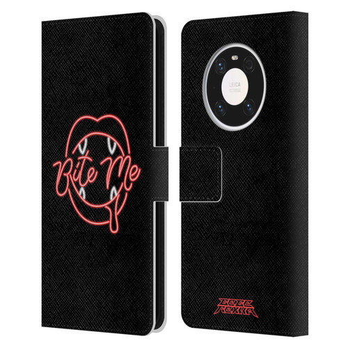 Bebe Rexha Key Art Neon Bite Me Leather Book Wallet Case Cover For Huawei Mate 40 Pro 5G