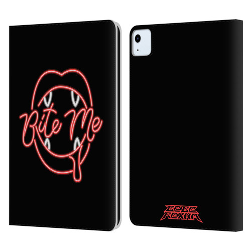 Bebe Rexha Key Art Neon Bite Me Leather Book Wallet Case Cover For Apple iPad Air 2020 / 2022