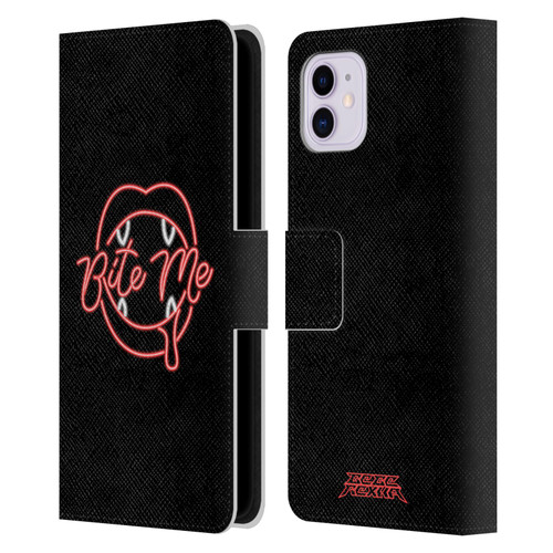 Bebe Rexha Key Art Neon Bite Me Leather Book Wallet Case Cover For Apple iPhone 11