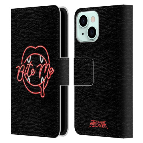 Bebe Rexha Key Art Neon Bite Me Leather Book Wallet Case Cover For Apple iPhone 13 Mini