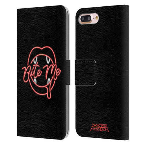 Bebe Rexha Key Art Neon Bite Me Leather Book Wallet Case Cover For Apple iPhone 7 Plus / iPhone 8 Plus
