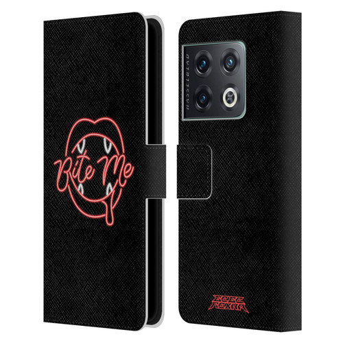 Bebe Rexha Key Art Neon Bite Me Leather Book Wallet Case Cover For OnePlus 10 Pro