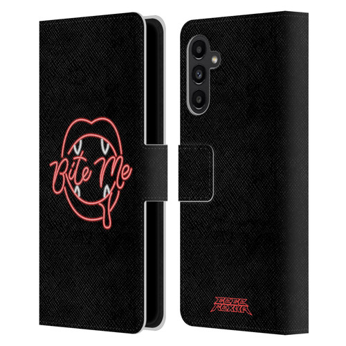 Bebe Rexha Key Art Neon Bite Me Leather Book Wallet Case Cover For Samsung Galaxy A13 5G (2021)