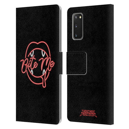 Bebe Rexha Key Art Neon Bite Me Leather Book Wallet Case Cover For Samsung Galaxy S20 / S20 5G