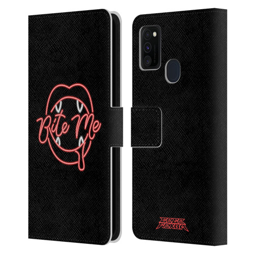 Bebe Rexha Key Art Neon Bite Me Leather Book Wallet Case Cover For Samsung Galaxy M30s (2019)/M21 (2020)