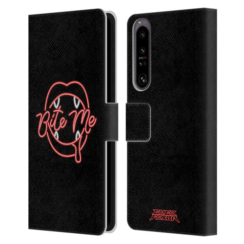 Bebe Rexha Key Art Neon Bite Me Leather Book Wallet Case Cover For Sony Xperia 1 IV