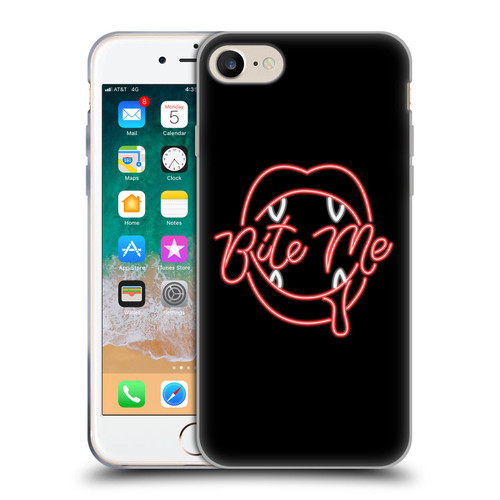 Bebe Rexha Key Art Neon Bite Me Soft Gel Case for Apple iPhone 7 / 8 / SE 2020 & 2022