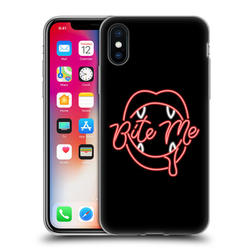 Bebe Rexha Key Art Neon Bite Me Soft Gel Case for Apple iPhone X / iPhone XS