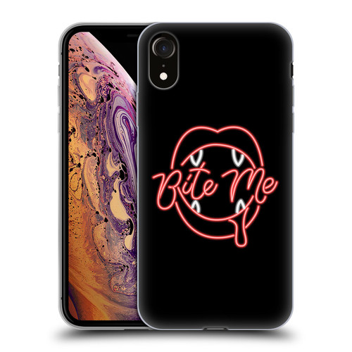 Bebe Rexha Key Art Neon Bite Me Soft Gel Case for Apple iPhone XR