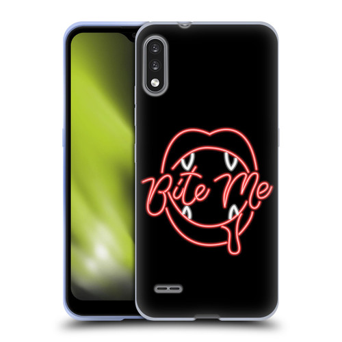 Bebe Rexha Key Art Neon Bite Me Soft Gel Case for LG K22
