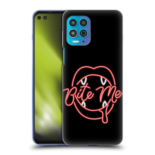 Bebe Rexha Key Art Neon Bite Me Soft Gel Case for Motorola Moto G100