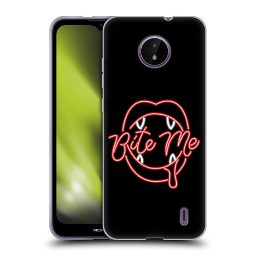 Bebe Rexha Key Art Neon Bite Me Soft Gel Case for Nokia C10 / C20