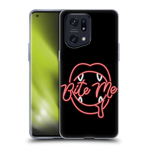 Bebe Rexha Key Art Neon Bite Me Soft Gel Case for OPPO Find X5 Pro