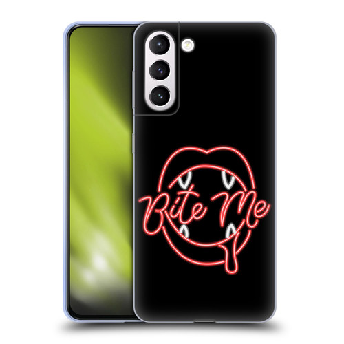 Bebe Rexha Key Art Neon Bite Me Soft Gel Case for Samsung Galaxy S21+ 5G