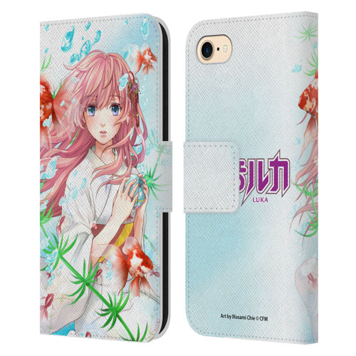 Hatsune Miku Characters Megurine Luka Leather Book Wallet Case Cover For Apple iPhone 7 / 8 / SE 2020 & 2022