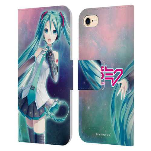 Hatsune Miku Graphics Nebula Leather Book Wallet Case Cover For Apple iPhone 7 / 8 / SE 2020 & 2022