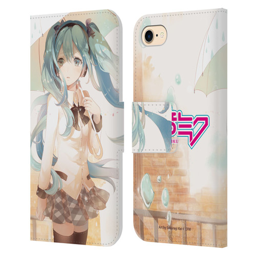 Hatsune Miku Graphics Rain Leather Book Wallet Case Cover For Apple iPhone 7 / 8 / SE 2020 & 2022